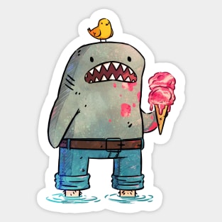 Shark Man Sticker